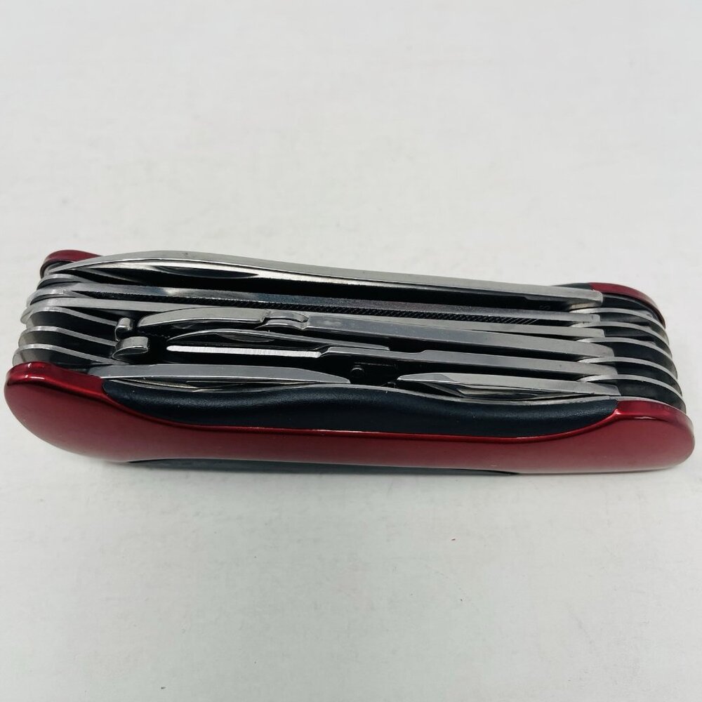 Traveler 12 Function Red Utility Knife in Stainless Steel with Nylon Belt Pouch - Picture 6 of 13